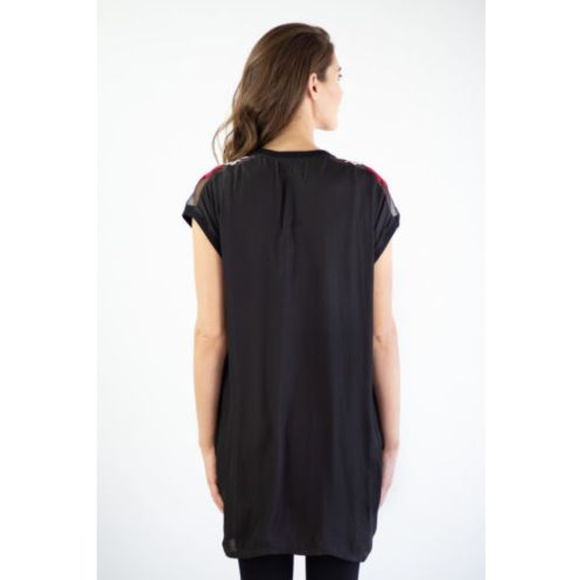 Johnny Was BIYA Black Teesha Tunic Dress NEW Med - Picture 4 of 6